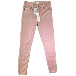 Jonathan Simkhai Standard Costa Mid-Rise Crop‎ Skinny Jeans Size 27 Desert Rose